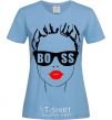Women's T-shirt Lady boss sky-blue фото