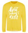 Sweatshirt Best cheef ever yellow фото