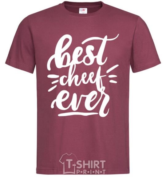 Men's T-Shirt Best cheef ever burgundy фото