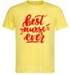 Мужская футболка Best nurse ever Лимонный фото