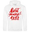 Men`s hoodie Best nurse ever White фото