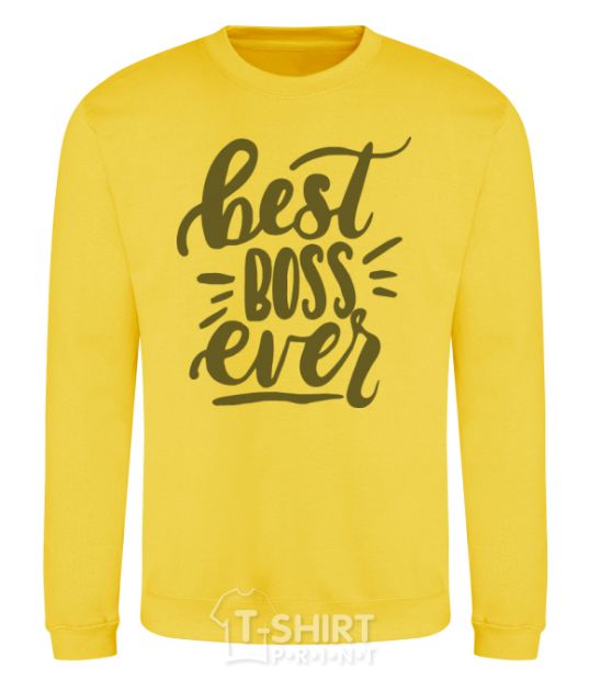 Sweatshirt Best boss ever yellow фото