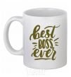 Ceramic mug Best boss ever White фото