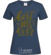 Women's T-shirt Best boss ever navy-blue фото