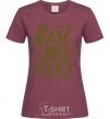 Women's T-shirt Best boss ever burgundy фото