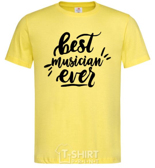 Men's T-Shirt Best musician ever cornsilk фото