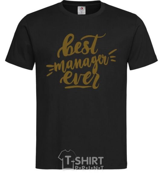 Мужская футболка Best manager ever Черный фото