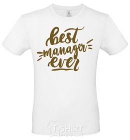 Men's T-Shirt Best manager ever White фото