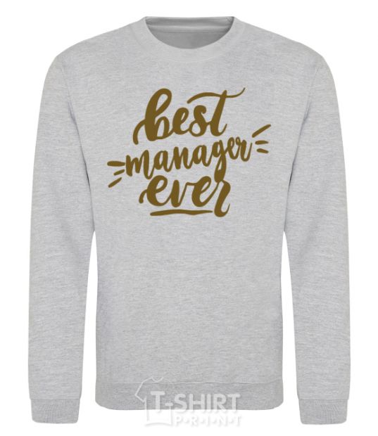 Sweatshirt Best manager ever sport-grey фото