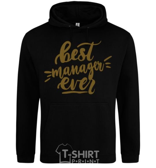 Men`s hoodie Best manager ever black фото