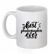 Ceramic mug Best photographer ever White фото