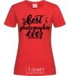 Women's T-shirt Best photographer ever red фото