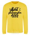 Sweatshirt Best photographer ever yellow фото