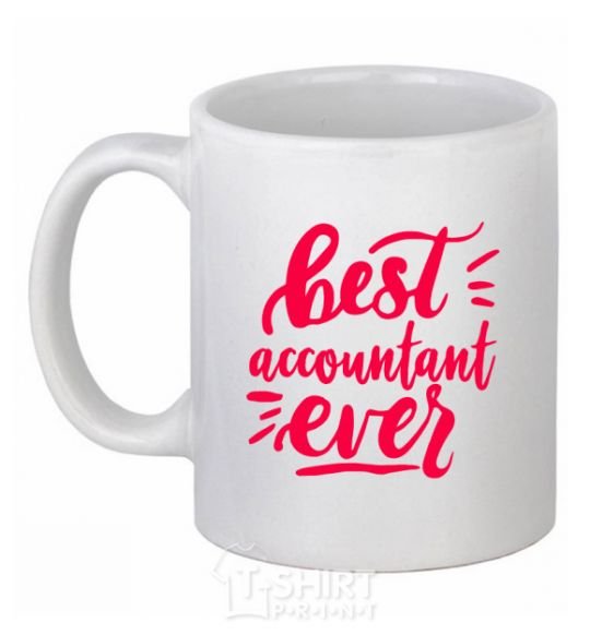 Ceramic mug Best accountent ever White фото