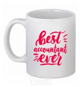 Ceramic mug Best accountent ever White фото