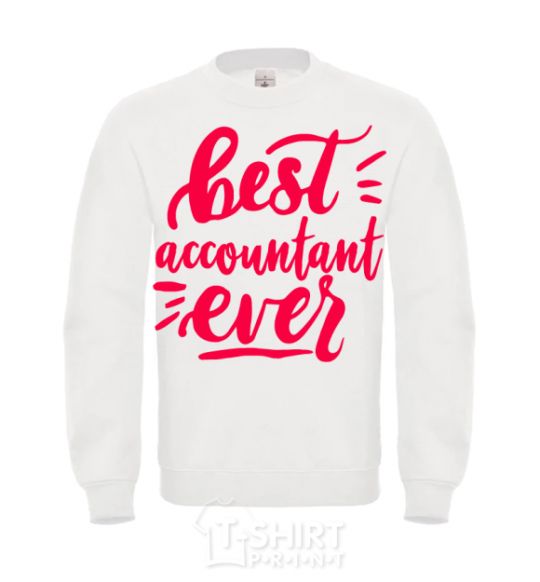 Sweatshirt Best accountent ever White фото