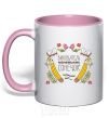 Mug with a colored handle The little sonny's whisperer light-pink фото