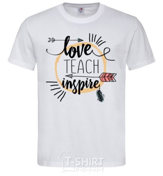 Men's T-Shirt Love teach inspire White фото