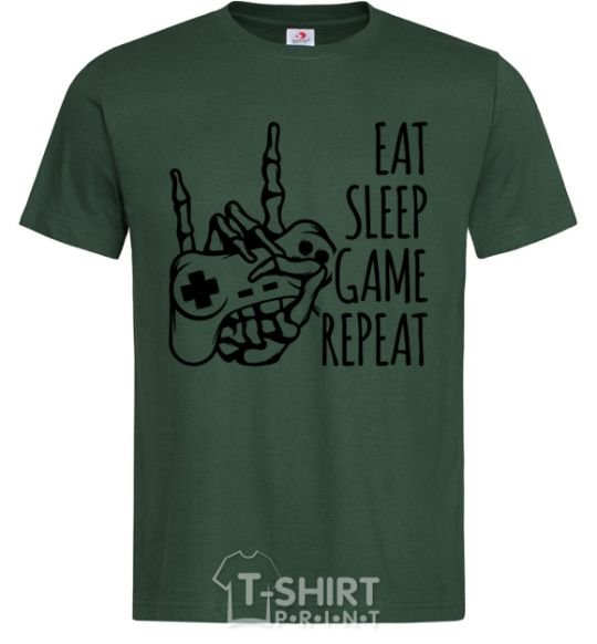 Men's T-Shirt Eat sleep game repeat hand bottle-green фото