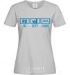 Women's T-shirt Eat sleep league grey фото