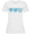 Women's T-shirt Eat sleep league White фото