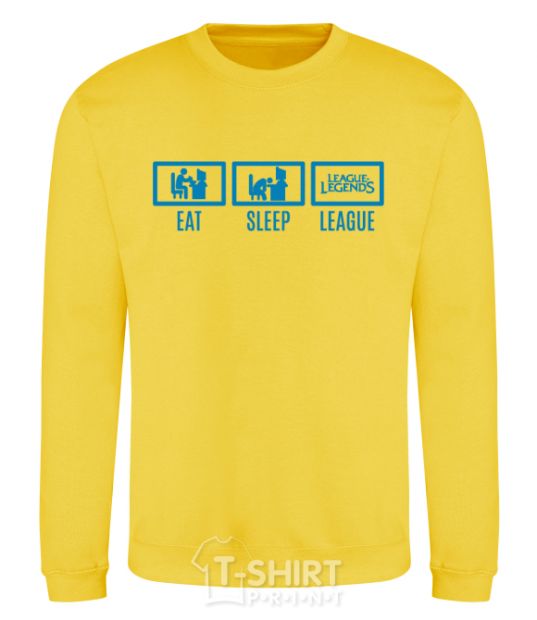 Sweatshirt Eat sleep league yellow фото