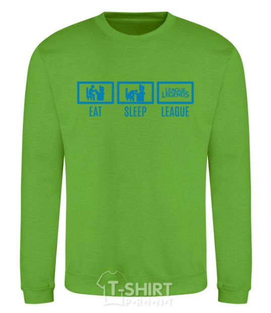 Sweatshirt Eat sleep league orchid-green фото