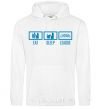 Men`s hoodie Eat sleep league White фото