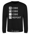 Sweatshirt Code code code repeat black фото
