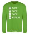 Sweatshirt Code code code repeat orchid-green фото