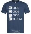 Men's T-Shirt Code code code repeat navy-blue фото