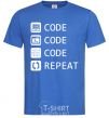 Men's T-Shirt Code code code repeat royal-blue фото