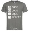 Men's T-Shirt Code code code repeat dark-grey фото