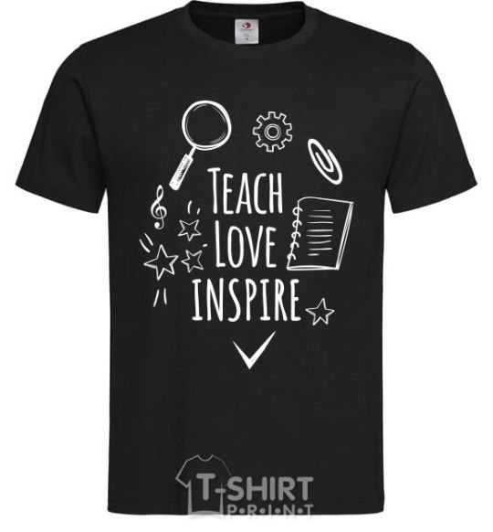 Мужская футболка Teach love inspire Черный фото