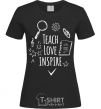 Женская футболка Teach love inspire Черный фото
