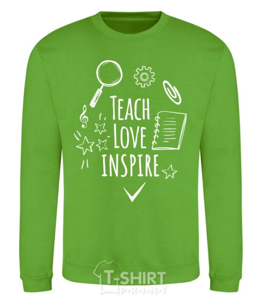 Sweatshirt Teach love inspire orchid-green фото
