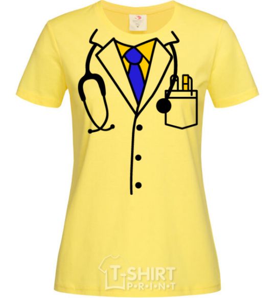 Женская футболка Терапевт Лимонный фото