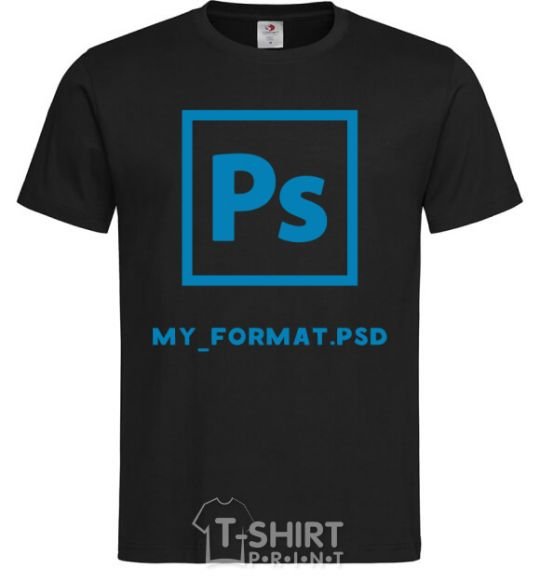 Men's T-Shirt My format PSD black фото