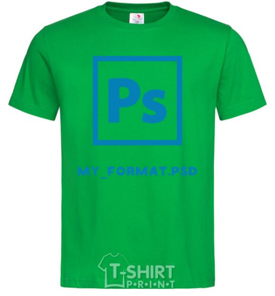 Men's T-Shirt My format PSD kelly-green фото