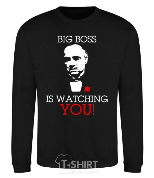 Sweatshirt Big boss is watching you black фото