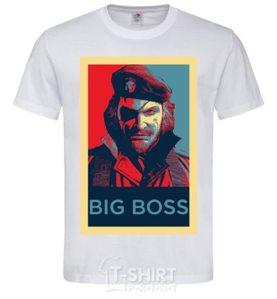 Мужская футболка Big BOSS портрет Белый фото