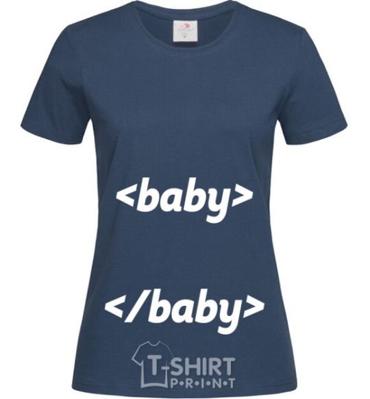 Women's T-shirt Baby programmer navy-blue фото