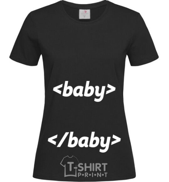 Женская футболка Baby programmer Черный фото