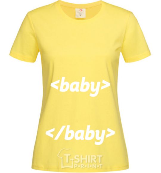 Women's T-shirt Baby programmer cornsilk фото