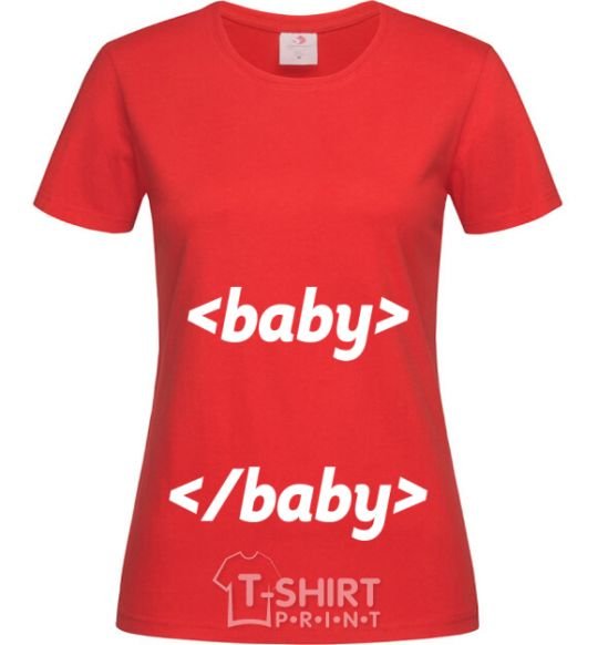 Women's T-shirt Baby programmer red фото