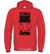 Men`s hoodie It's not a bug it's a feature bright-red фото