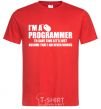 Men's T-Shirt I'm programmer never wrong red фото