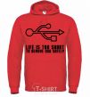 Men`s hoodie Life is too short to remove usb safely bright-red фото