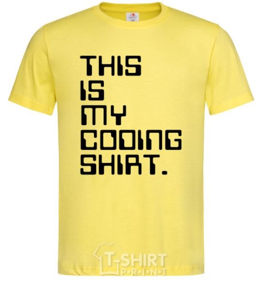 Men's T-Shirt This is my coding shirt cornsilk фото