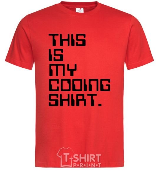 Men's T-Shirt This is my coding shirt red фото